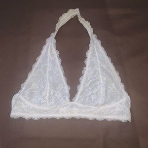 free people laced halter bralette